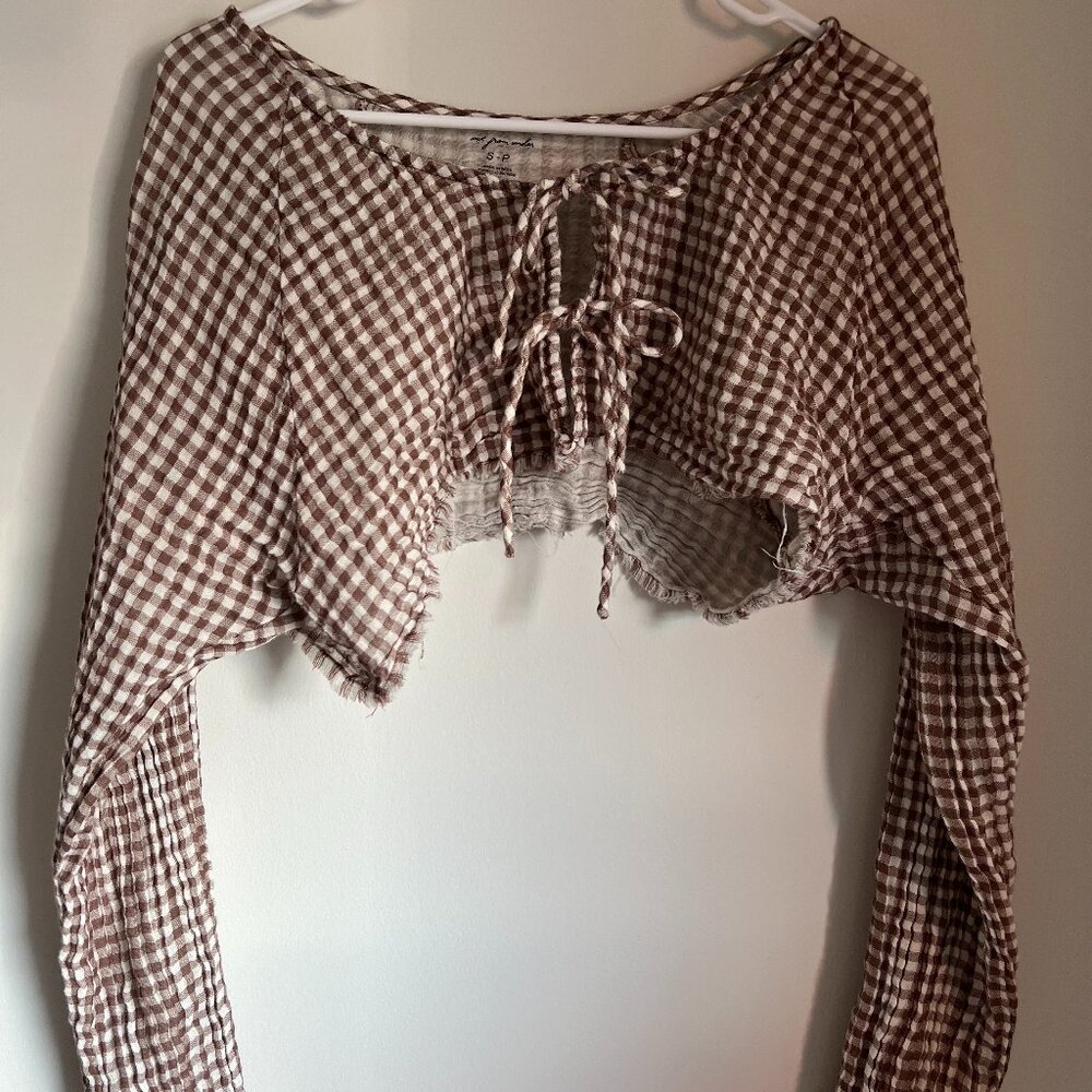 Urban Outfitters  Out From Under Alice Tie-Front Top